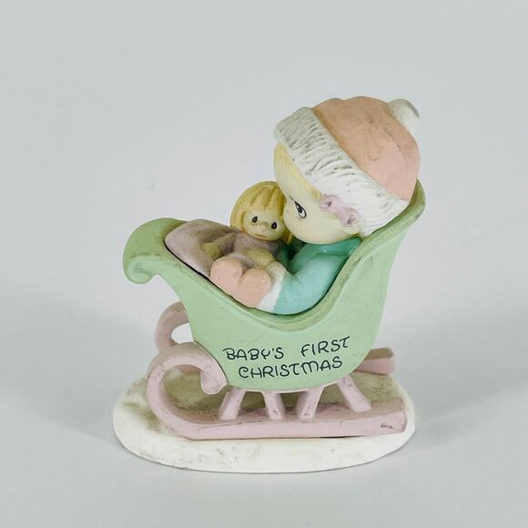 Precious Moments Enesco "Baby's First Christmas" Miniature Collectible Figurine - Picture 1 of 12